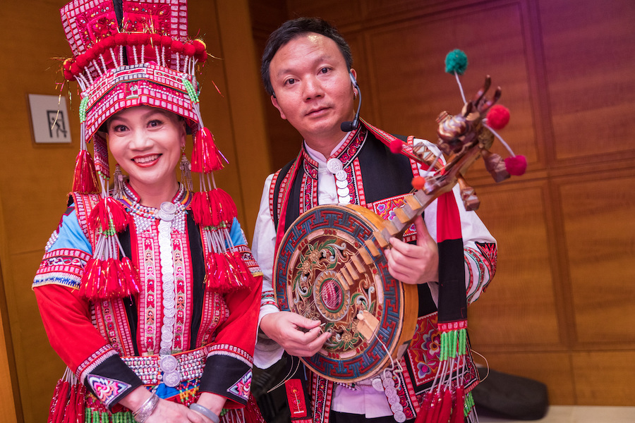 A couple in traditional dress