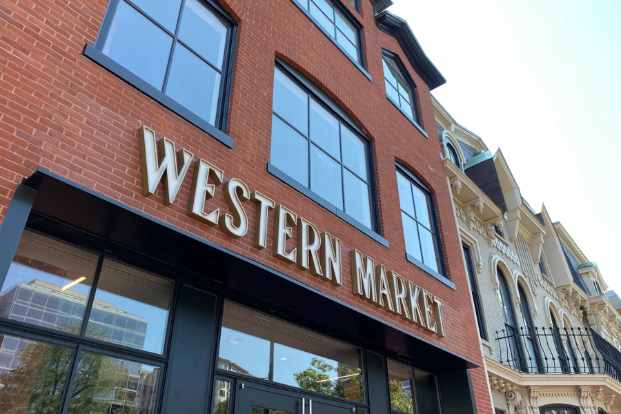 Outside shot of Western Market