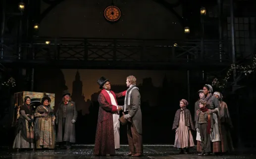 Photo taken of the stage production of A Christmas Carol
