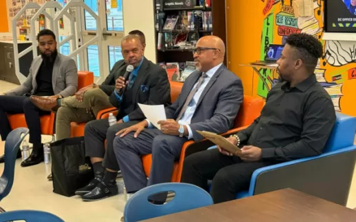 Ballou High School conducted a Men in CTE Panel featuring tourism professionals
