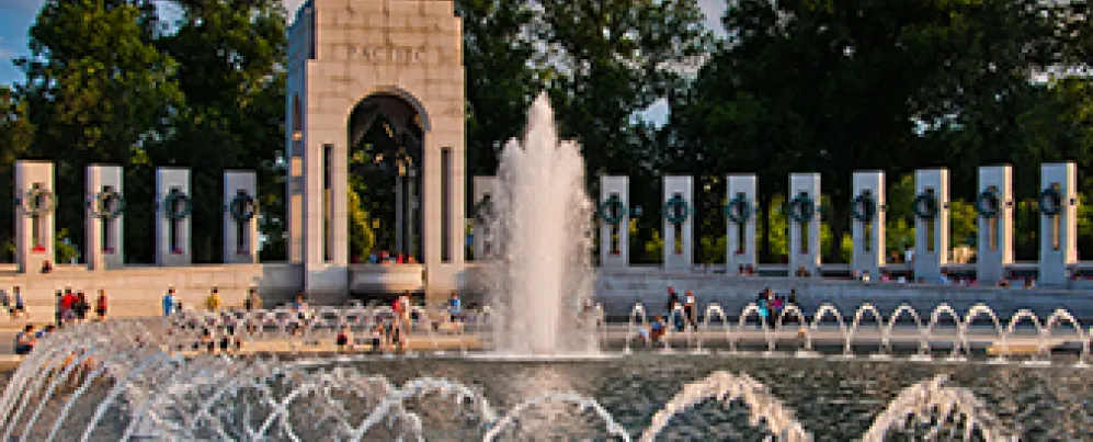 WWII Memorial during Summer